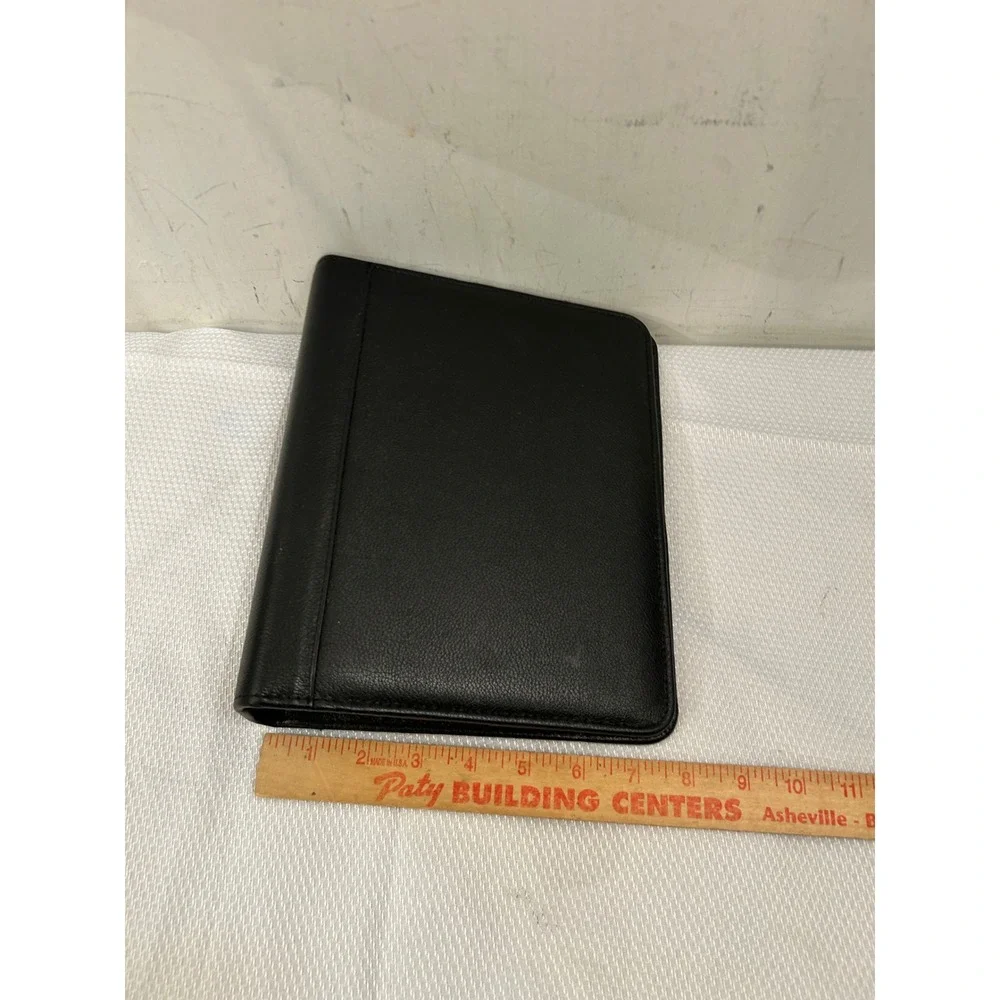 FranklinCovey Planner Binder 7.5x9.5 Black Leather 7-Ring Organizer Unisex